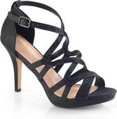 Fabulicious Hoge hakken -38 Shoes- DAPHNE-42 Zwart