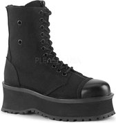 Demonia Veterlaars -42 Shoes- GRAVEDIGGER-10 Zwart
