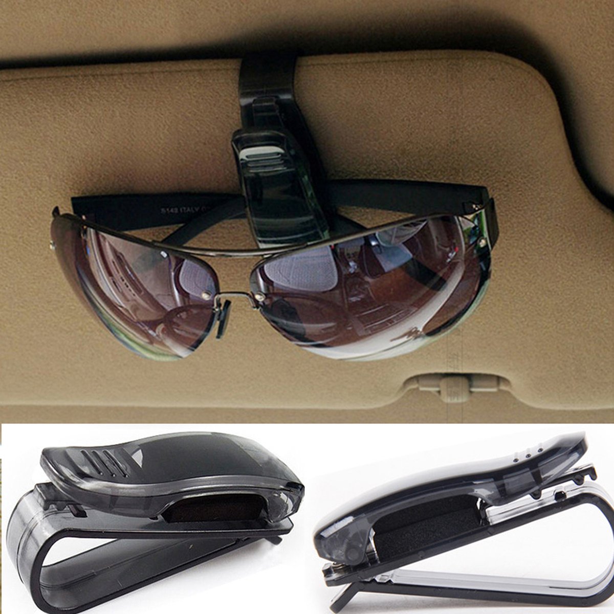 Support de lunettes de soleil pour pare-soleil de voiture, clip de  suspension