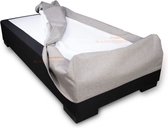 Slaaploods.nl Boxspring Hoes - 200 x 210 cm - Hoogte 30 cm - Zand I22