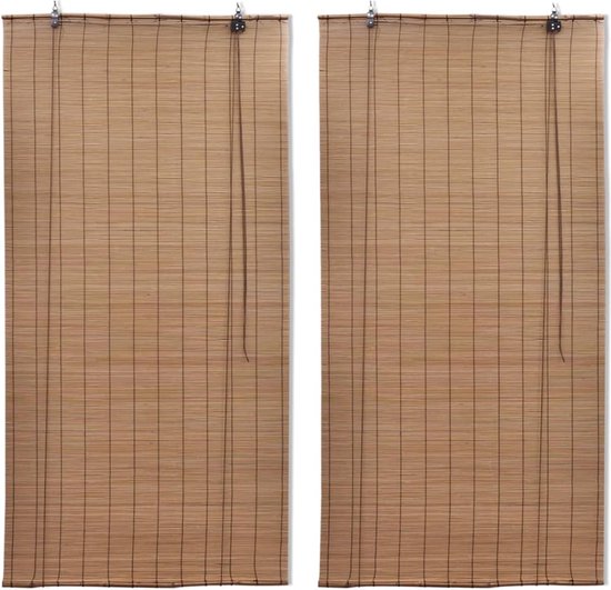 The Living Store Bamboe Rolgordijn - 120 x 220 cm - Filtert licht - Makkelijk te reinigen