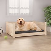 The Living Store Hondenmand - Massief grenenhout - Ondersteunende zijwanden - Tijdloos ontwerp - 75.5 x 55.5 x 28 cm