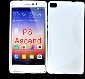 Huawei Ascend P8 Silicone Case s-style hoesje Wit