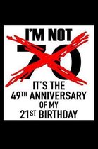 I'm not 70. It's the 49th anniversary of my 21st birthday!