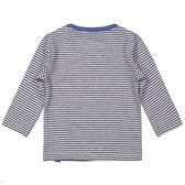 Dirkje Longsleeve stripe grey melee  -  Maat  68