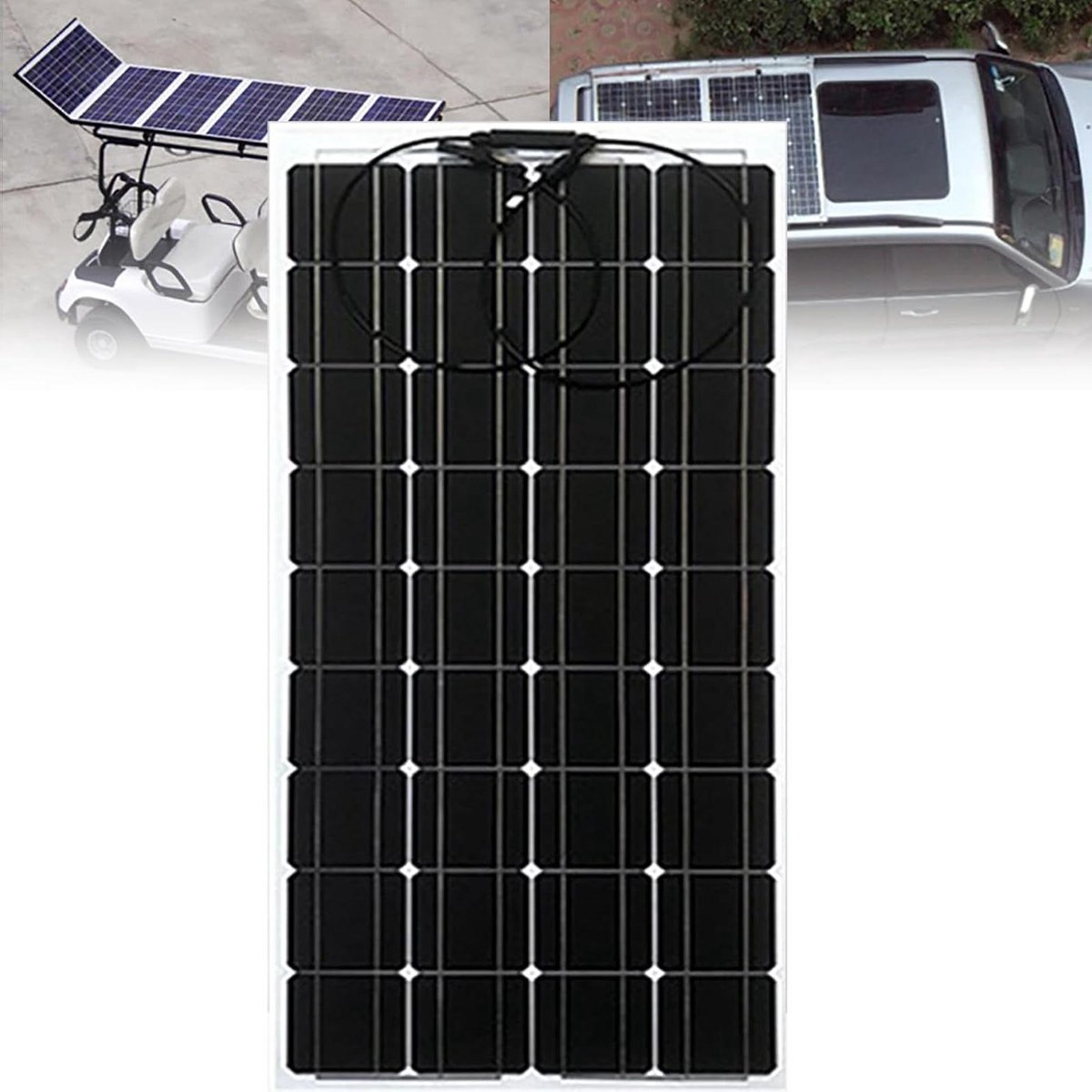 Flexibele Zonnepanelen - Draagbare Energie - Energie Opwekken - Hoge Conversie Efficiëntie - 100W - Zwart