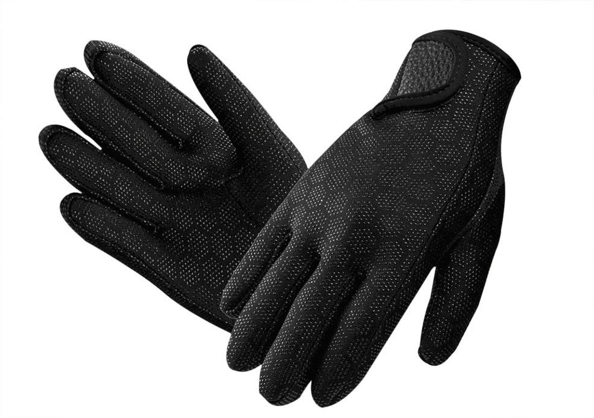 Dailygoods- Duikhandschoenen 1,5 mm neopreen - Waterdicht - Antislip - Verstelbare klittenbandsluiting - Thermische handschoenen - Comfortabel lycra-materiaal - Zwemhandschoenen