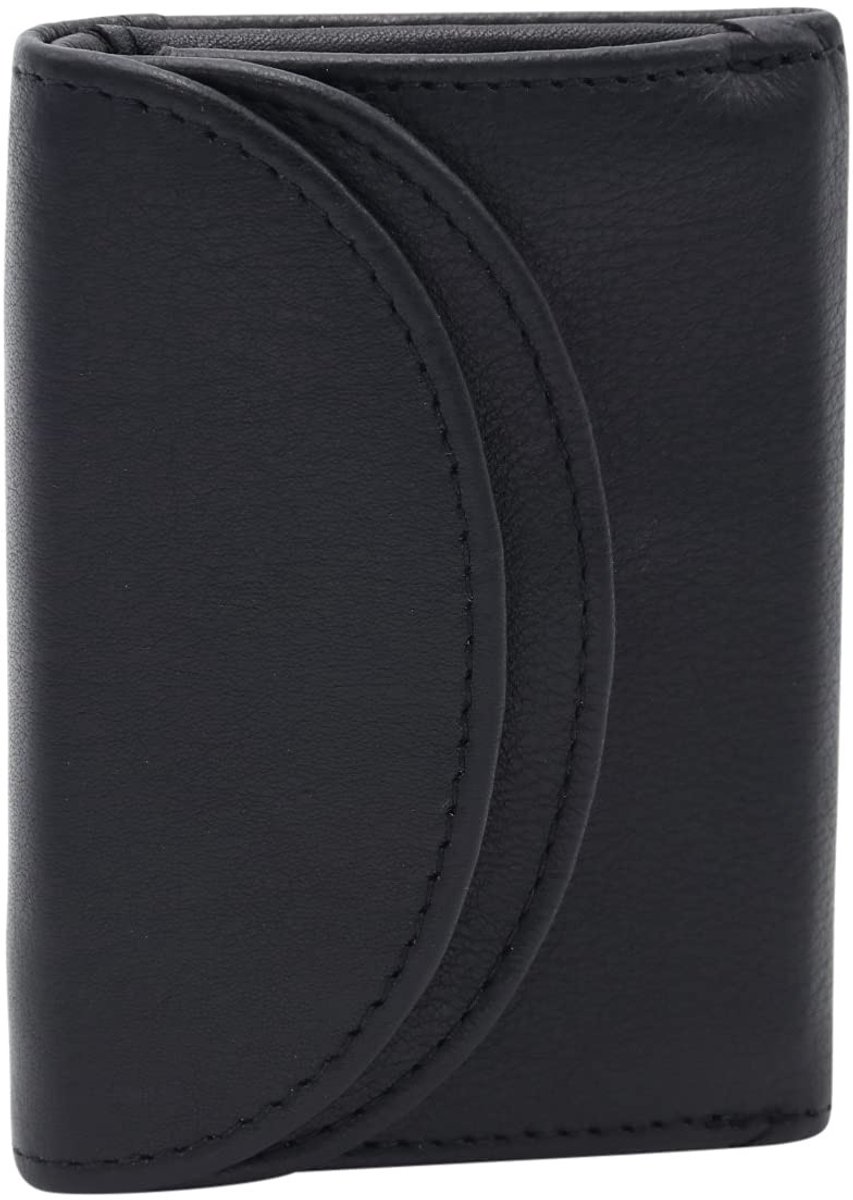 Dailygoods- Mini-Portefeuille met RFID-bescherming - Echt Leer - Super Plat - Ruimte voor 3 Kaarten - Handgemaakt - Perfect voor Broekzak - Portemonnee