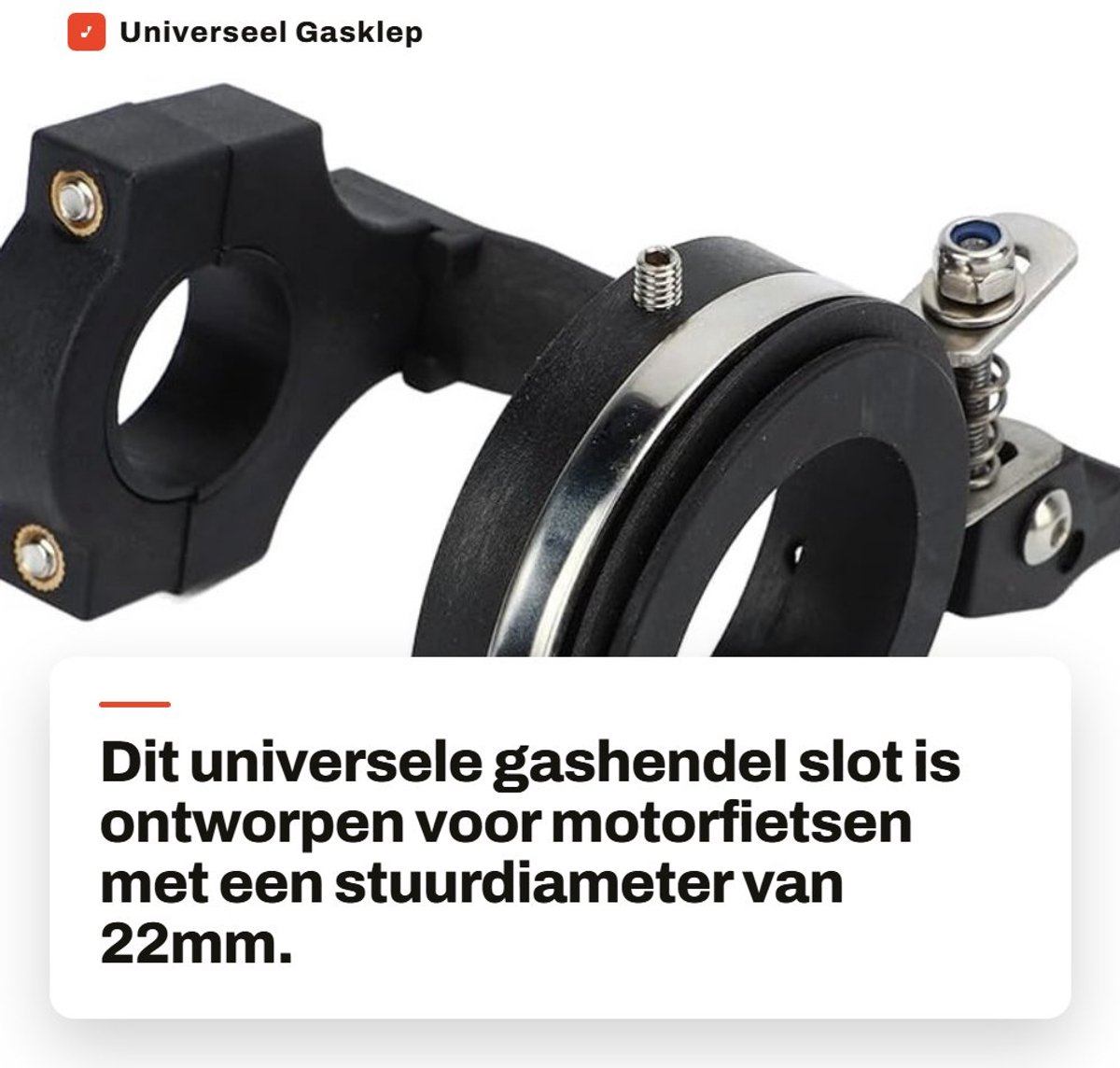 Dailygoods- Gasklep Slot Universeel - Gasklep Lock Kit - Motorfiets Control - Throttle Lock Assist - Eenvoudige Installatie - Verlicht Vermoeidheid - Gashendel Slot