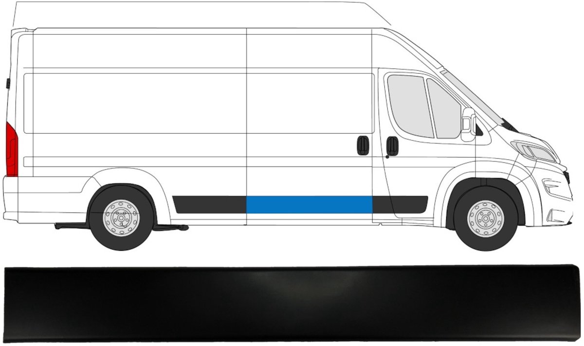 Sierlijst zijlijst schuifdeur voor Opel Movano 2021- / Rechts