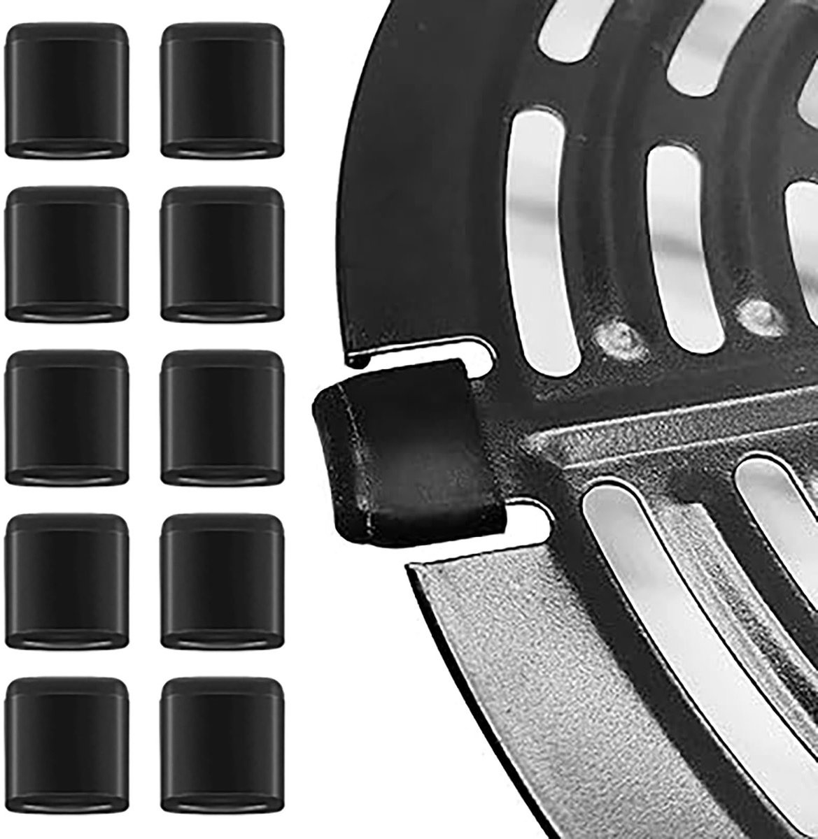Dailygoods- Rubberen Bumpers - 10 Stuks - Antislip Accessoires - Silicone - Universele Onderdelen - 1,1 x 1,1 cm - Bescherming voor Luchtfriteuse