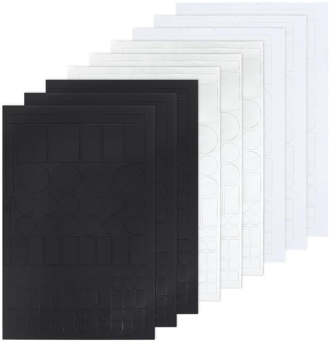 Dailygoods - 9 Stuks LED Lichtblokkerende Stickers in 3 Maten