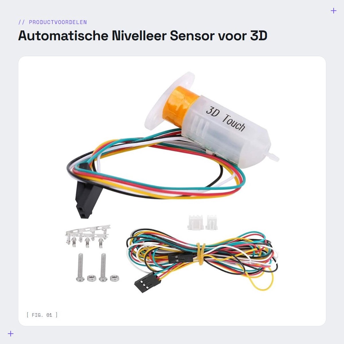 Dailygoods- Automatisch Nivelleren - Nauwkeurige Afdrukmeting - Eenvoudige Installatie - Optimale Prestaties - Compatibel met CR-10S/CR-10S4/CR-10S5/CR-20/20 Pro - Werkt op 5V met 15 mA stroom - 3D Sensor