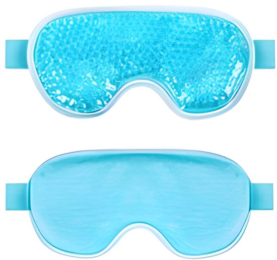 Verkoelend oogmasker - Cold pack herbruikbaar - Herbruikbare maskers - Gel Oogmaskers - Masker Tegen Wallen - Verkoelend Gezichtsmasker -Blauw