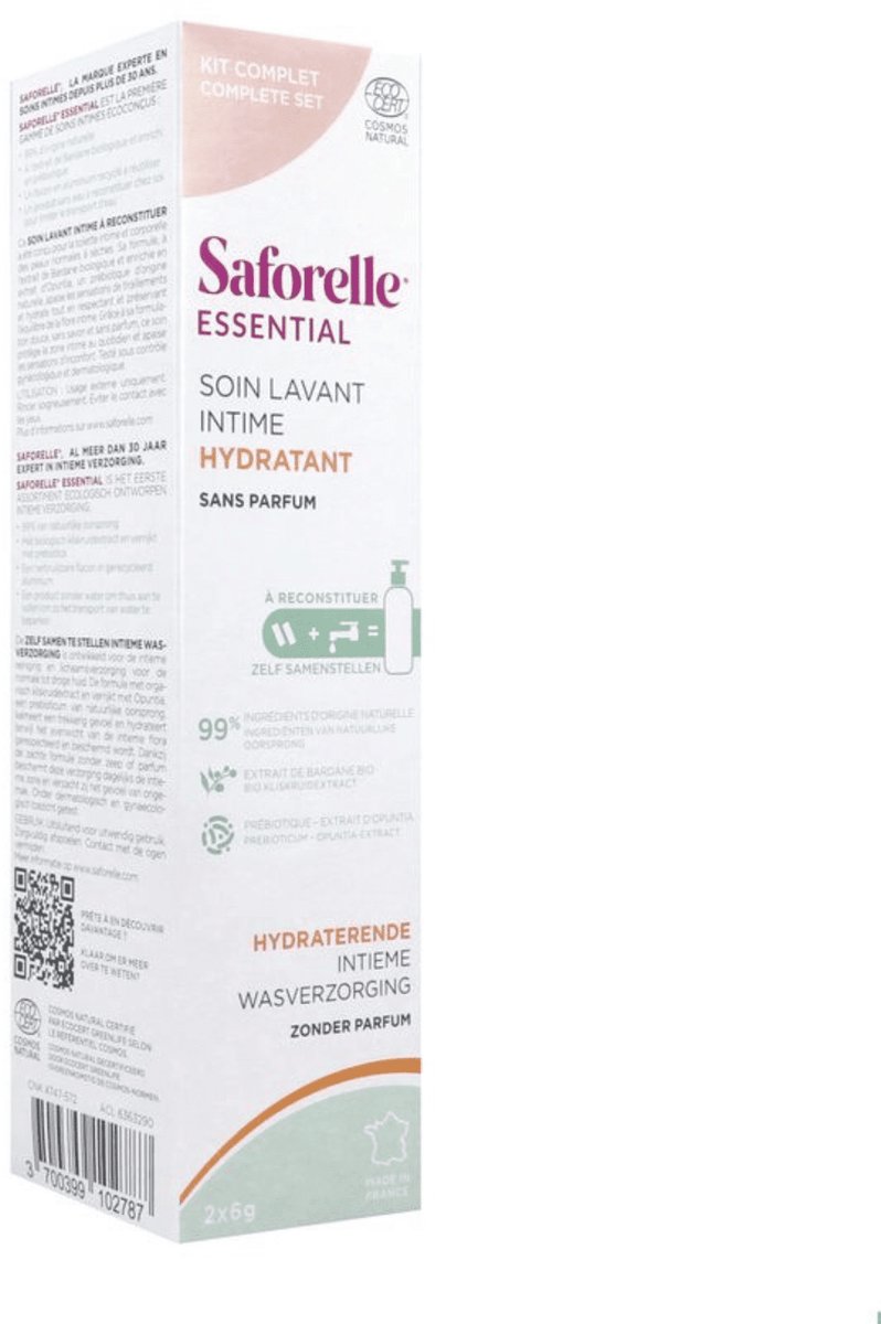 Saforelle Essential Hydraterende Intieme Wasverzoring Starterskit 2 x 6 g