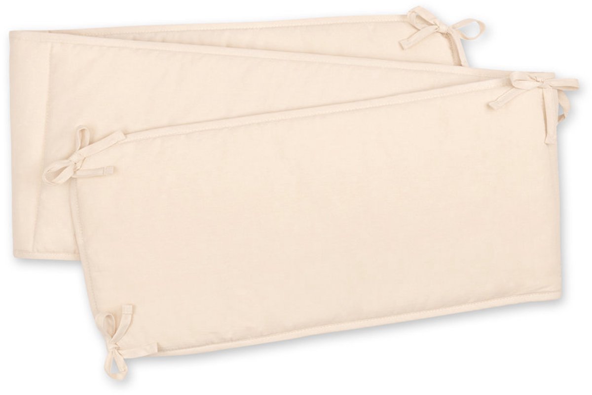BEMINI Bed en Park omrander - 30x180cm - Puur katoen - Popcorn