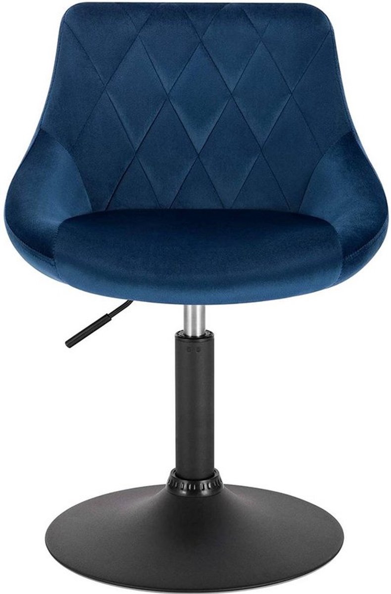 Barkrukken Set Blauw - Modern en Verstelbaar, Velvet en Industrial - Voor Eetkamer, Keuken en Woonkamer