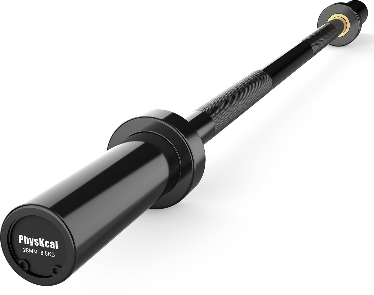 SnelShoppen - Olympische halterstang 1,2 m, rechte lange halter voor 50 mm halterschijven, ideaal voor biceps, triceps, krachttraining, fitness, home