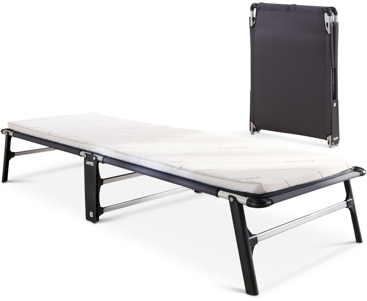 SnelShoppen - Opklapbed Eenpersoons met Rebound Matras van E-vezel - Comfortabel en Ruimtebesparend - Ideaal voor Logies, Kamperen, Verjaardagen en Me