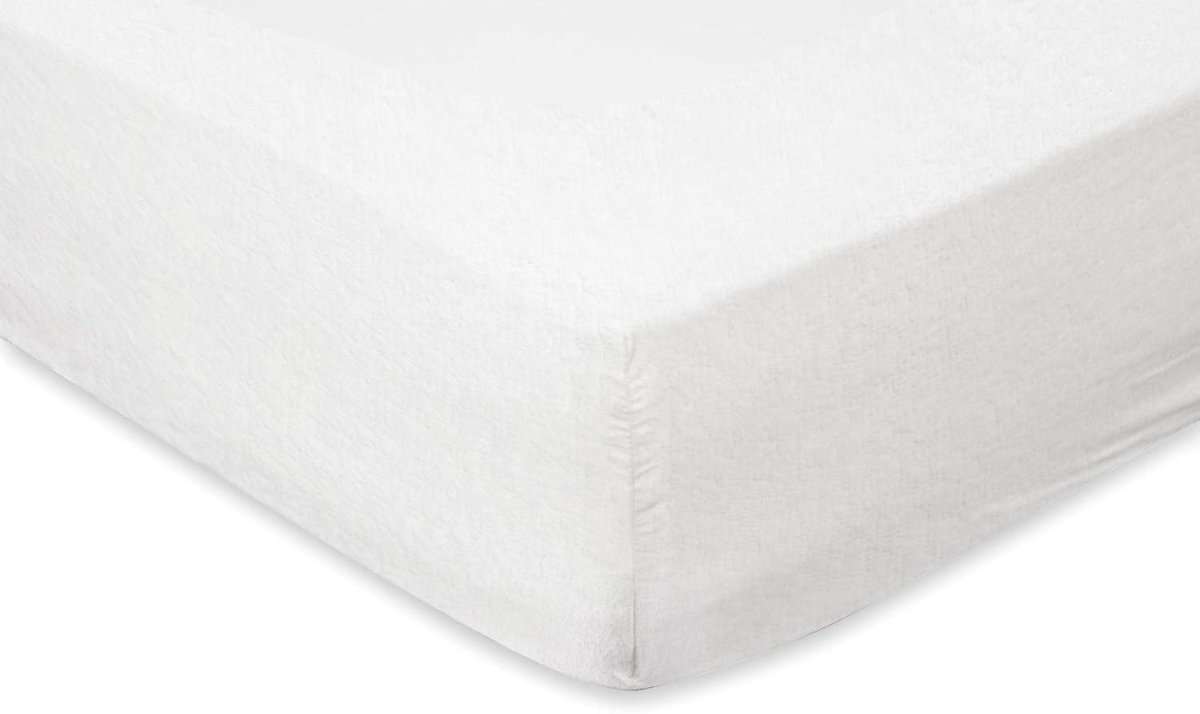 SnelShoppen - Molton Hoeslaken Katoen 200x210/220cm - Zware Kwaliteit, Vochtabsorberend, Matrasbescherming, Perfect voor Bedden, Camping, Kinderen