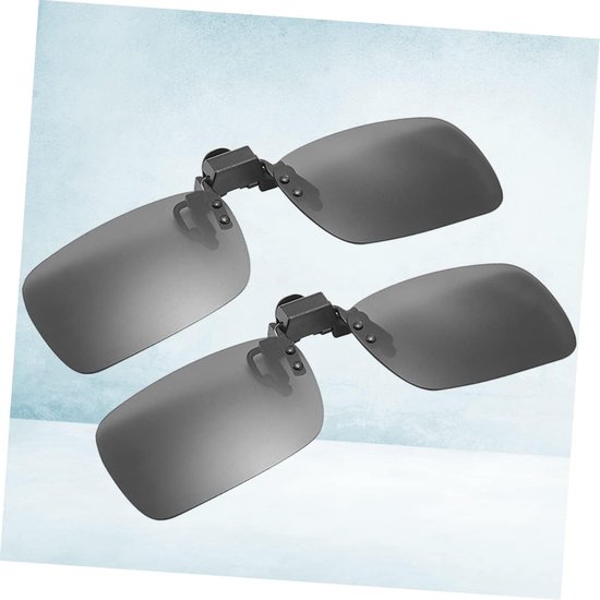 Gepolariseerde Zonnebril Clips - Clip-on Zonnebril - Veilig Rijden - Anti-Glare Bescherming - 13.2x3.8x2 cm - Koffie — afbeelding 3