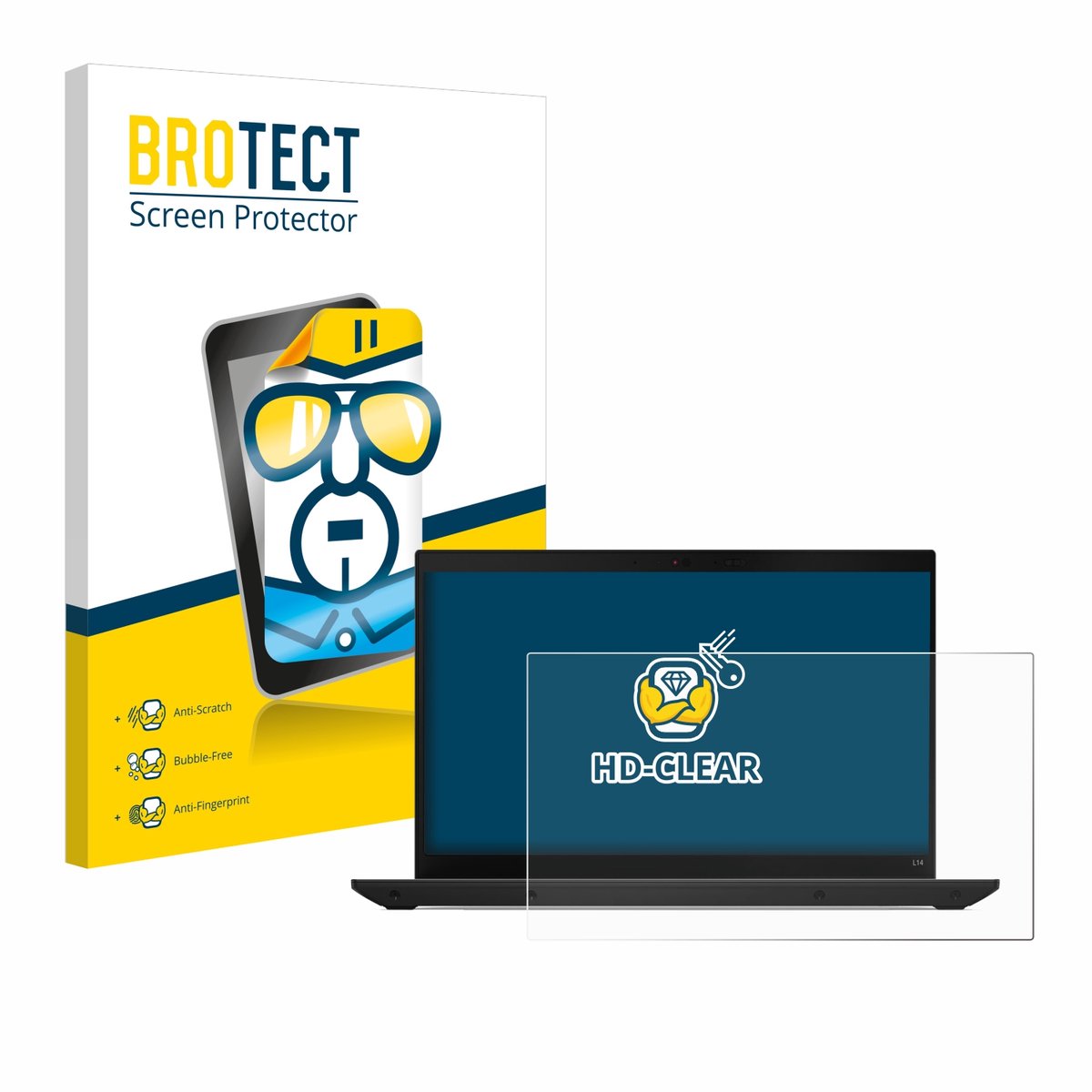 BROTECT - Screenprotector voor Lenovo ThinkPad L14 Gen 4 - Folie Beschermfolie transparant