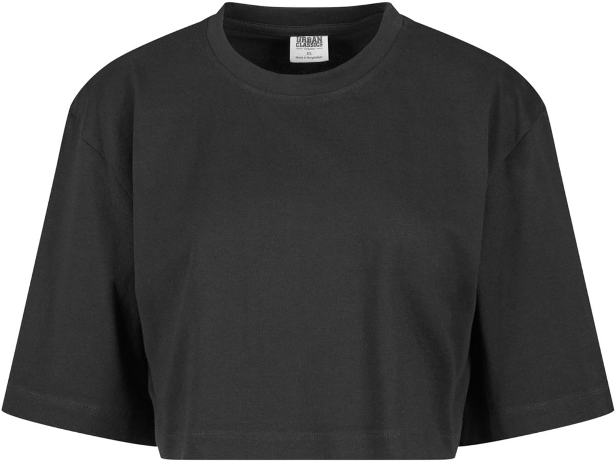 Urban Classics Heavy Organic Oversized Cropped Tee Dames T-shirt 4XL Zwart
