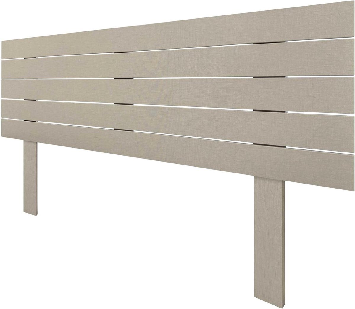 Hoofdbord met Poten - Bed hoofdbord - Slaapkamer Inrichten - Horizontale Pallet Stijl - 160cm - Linnen Afwerking