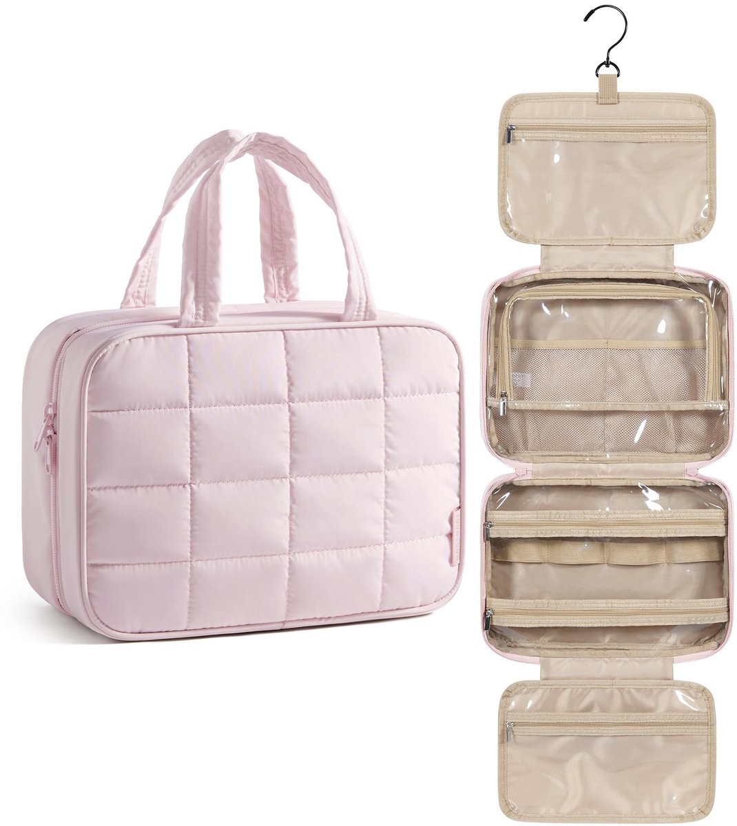 Dailygoods - Toiletry Bag voor Vrouwen - Hangende Make-up Organizer in Roze