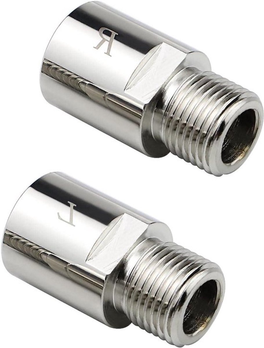 Fiets Pedaal Extenders 20mm voor 9/16" Schroefdraad Pedalen - Zilver Staal - Racing Bike SPD MT BMX Cruiser