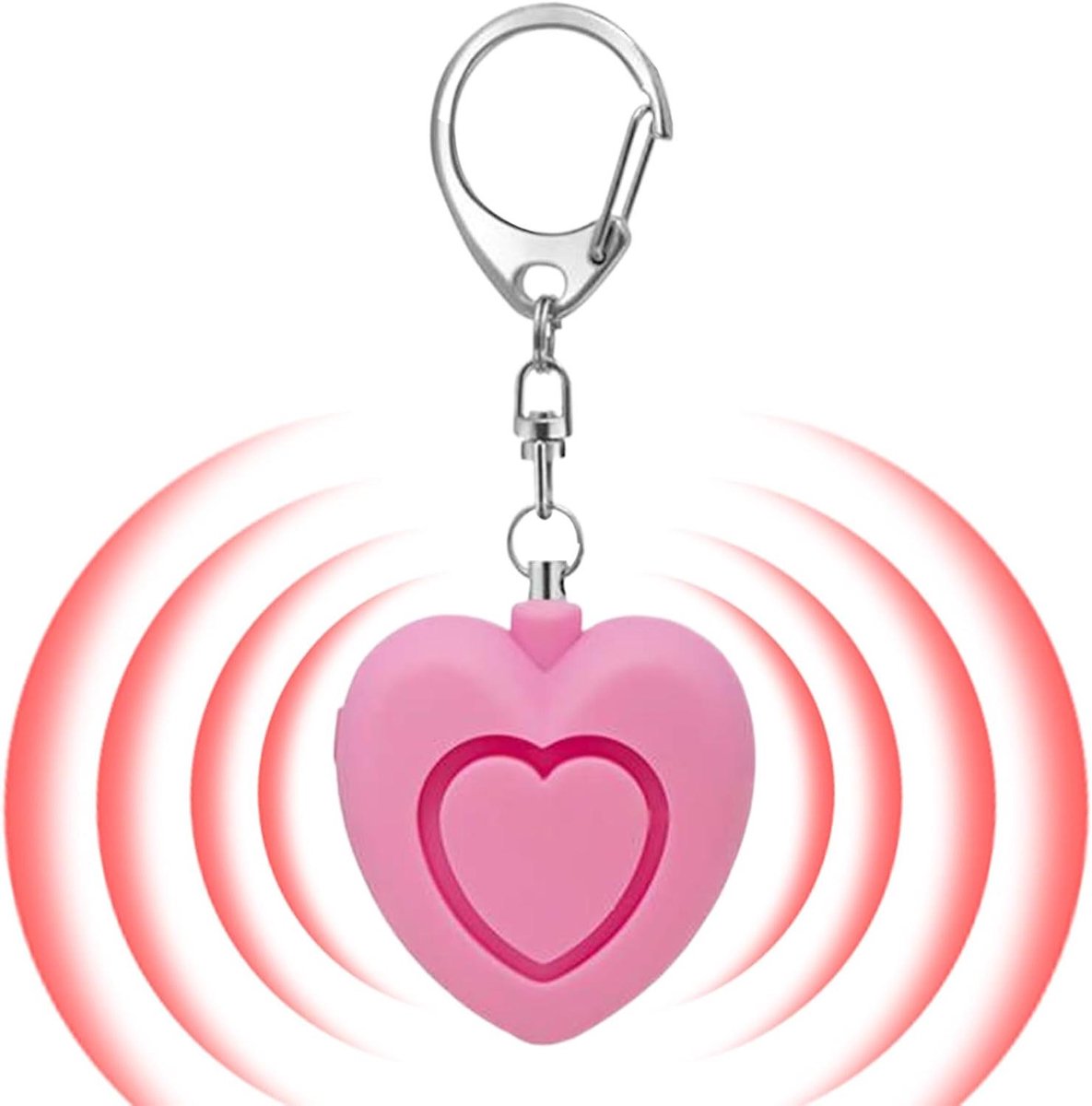 Persoonlijk Alarm - Veiligheid Alarm - Zelfverdediging - Hartvorm Ontwerp - 125 dB - Roze