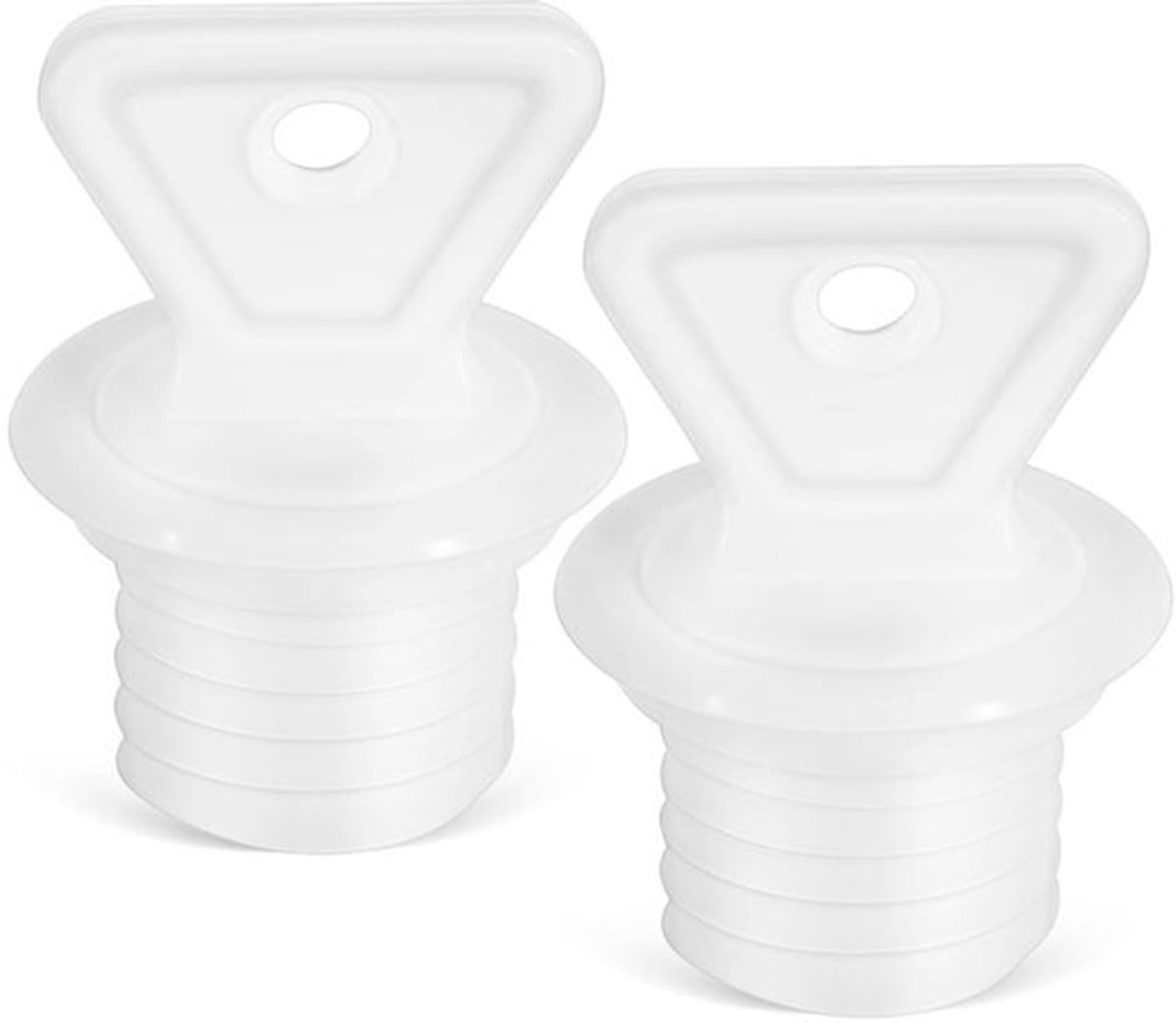 Warmwaterkruik - Rubberen Flessendop - Waterdicht en Veilig - Wit - Warm Water Vervanging - Ideaal voor Winterse Dagen - 2 Stuks
