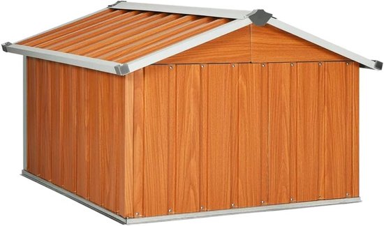 Robotmaaier Garage - Opbergbox Maaier - Bescherming Tuinmachine - Gegalvaniseerd Staal - 92x97x63 cm - Bruin — afbeelding 5
