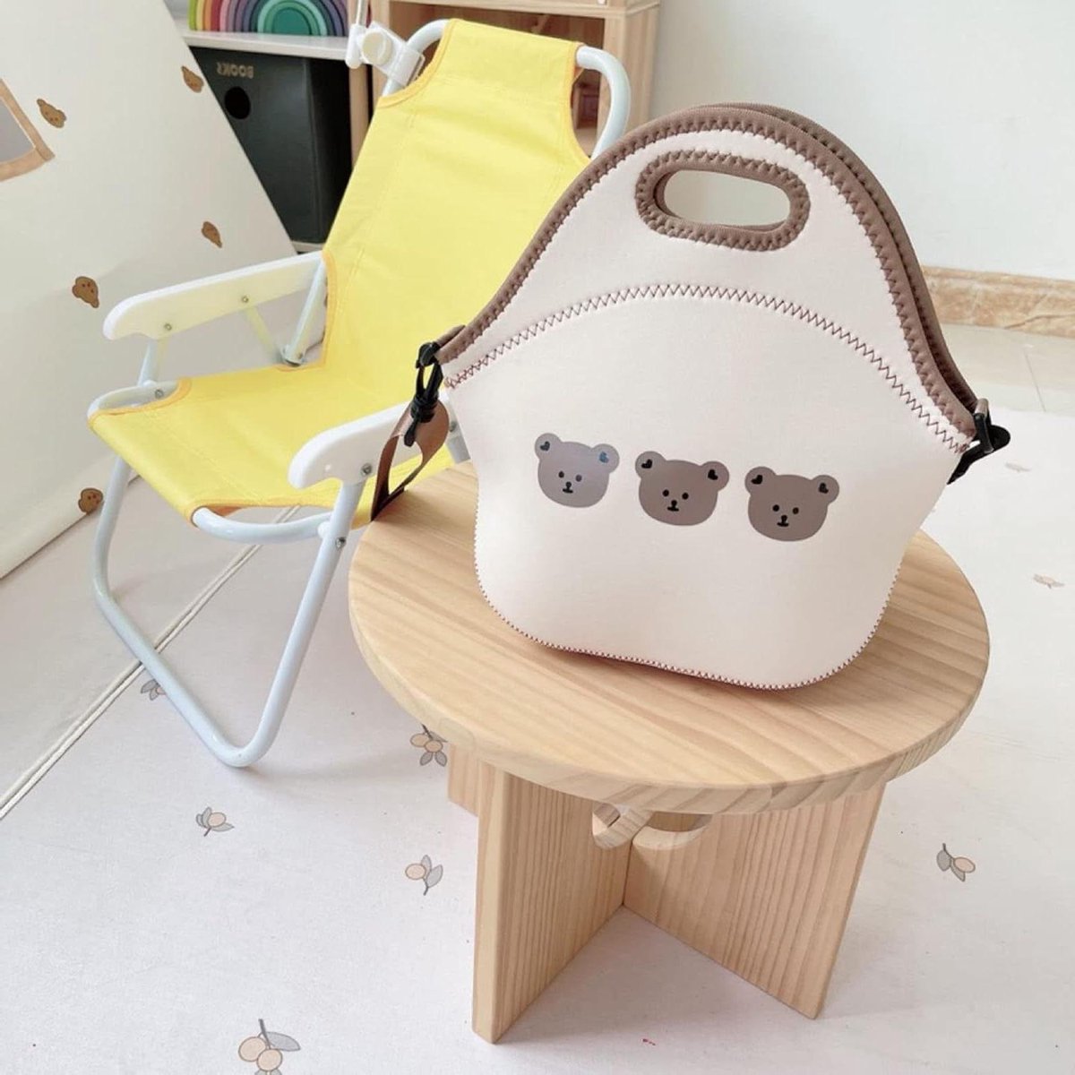 Draagbare Luiertas - Baby Reisorganisator - Baby Verzorging - Ruim Opbergontwerp - 28 x 25 x 2 cm - Beige