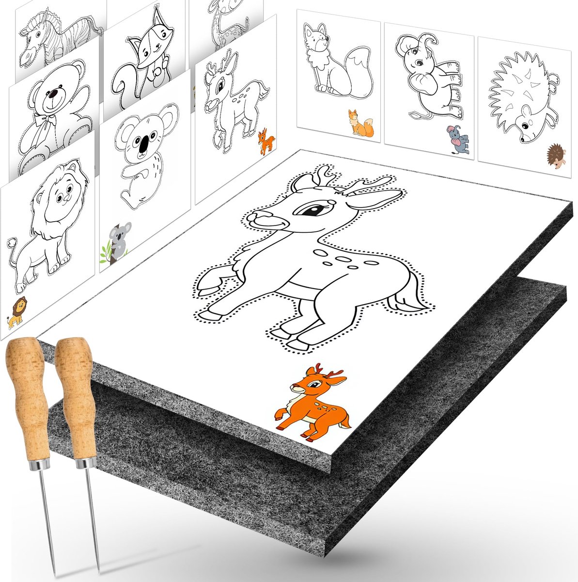 Dailygoods - Priknaaldenset voor Kinderen - Creatieve Prikset met Veiligheid