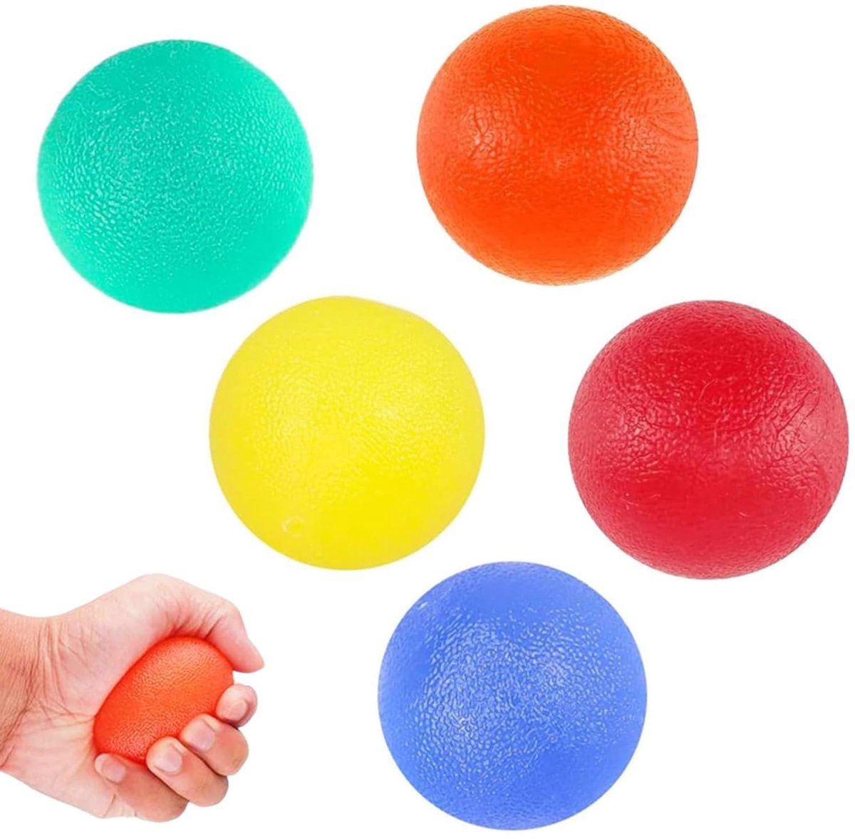 Dailygoods - Handoefening Ballen Set - 5 Niveaus van Weerstand voor Stress en Gripversterking