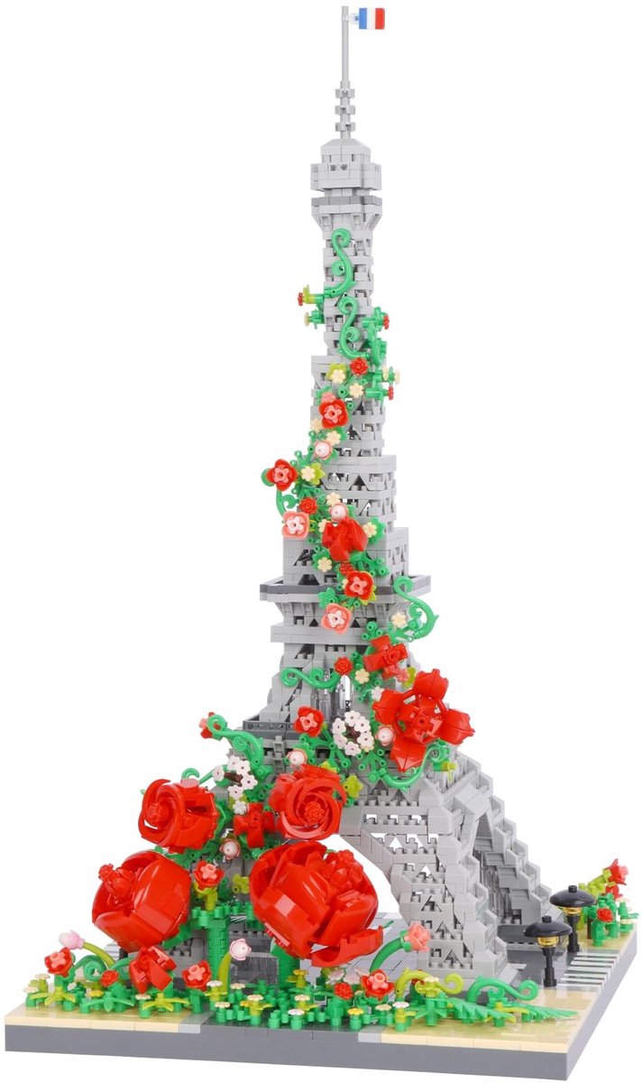 Dailygoods- Bouwsteenset Eiffeltoren - Bouwpakket 2551 Stuks - Architectuurmodel - Verzamelspeelgoed - Geschikt voor Kinderen/Volwassenen - Inclusief Bouwinstructies