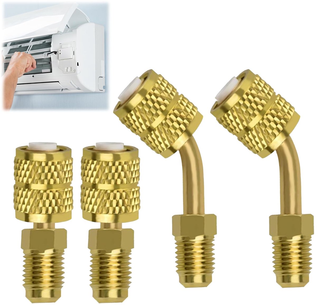 Dailygoods - Adapter R410A 5/16 Inch naar 1/4 Inch voor Airconditioning