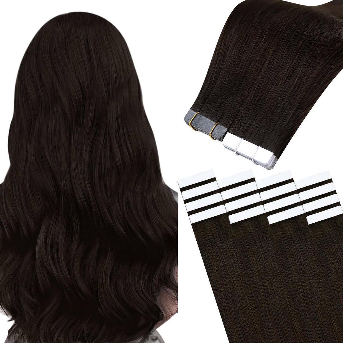 Dailygoods - Easyouth Tape in Hair Extension Tapes in Human Hair Extensions 55cm 20Pieces #2