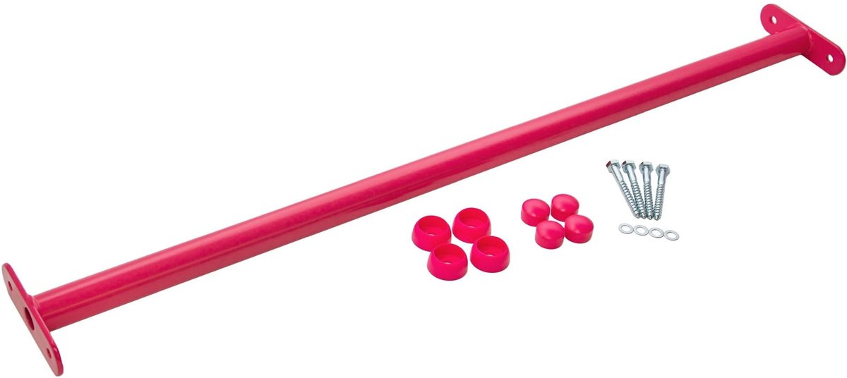 Dailygoods- Rekstang Robuust - Turnstang voor Speeltoren - Metalen Beugel - Inclusief Schroeven/Schijven - Activiteit voor Kinderen - Bevorder Kracht/Motoriek