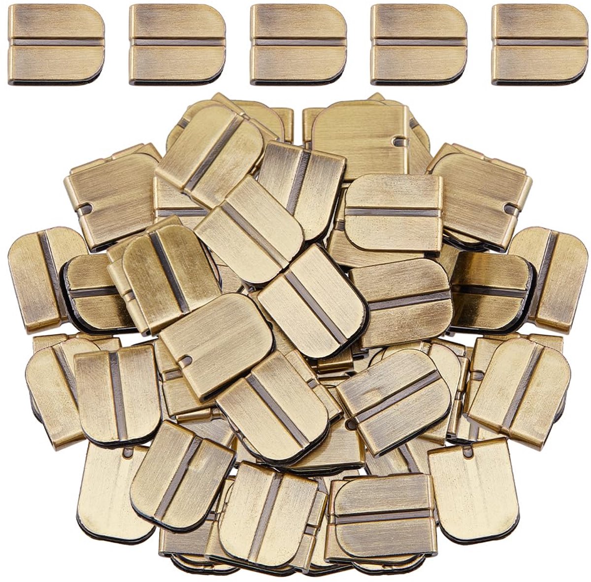 Dailygoods - 50 Stuks Boek Hoekbescherming - Antiek Brons Randbescherming voor Scrapbooking