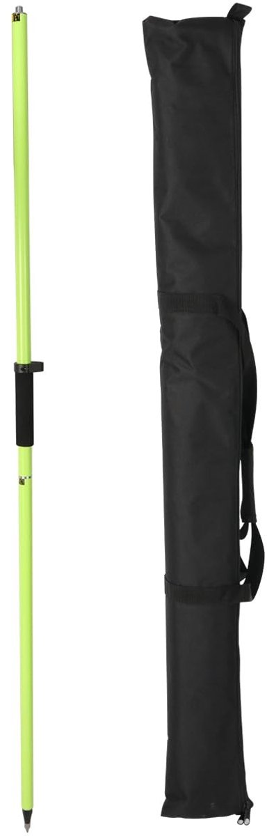 Dailygoods- Prisma GPS-Paal 2M - Telescopisch - Aluminium - Duurzaam - Inclusief Zachte Tas - Geschikt voor Landmeetkunde - Landmeetstaaf