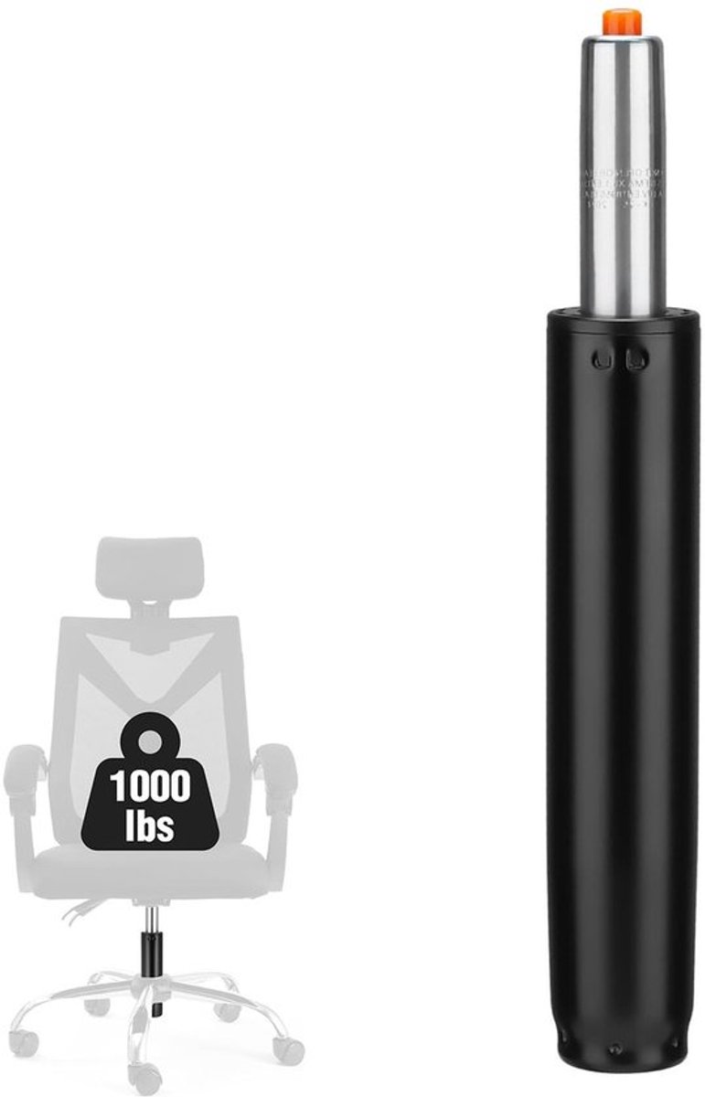 Gasdrukveer Belastbaar tot 450 kg - Verstelbare Gasveer 300-450 mm - Vervangende Gaslift - Geschikt voor Draaistoelen - Universele Bureaustoel - Stoelgaslift