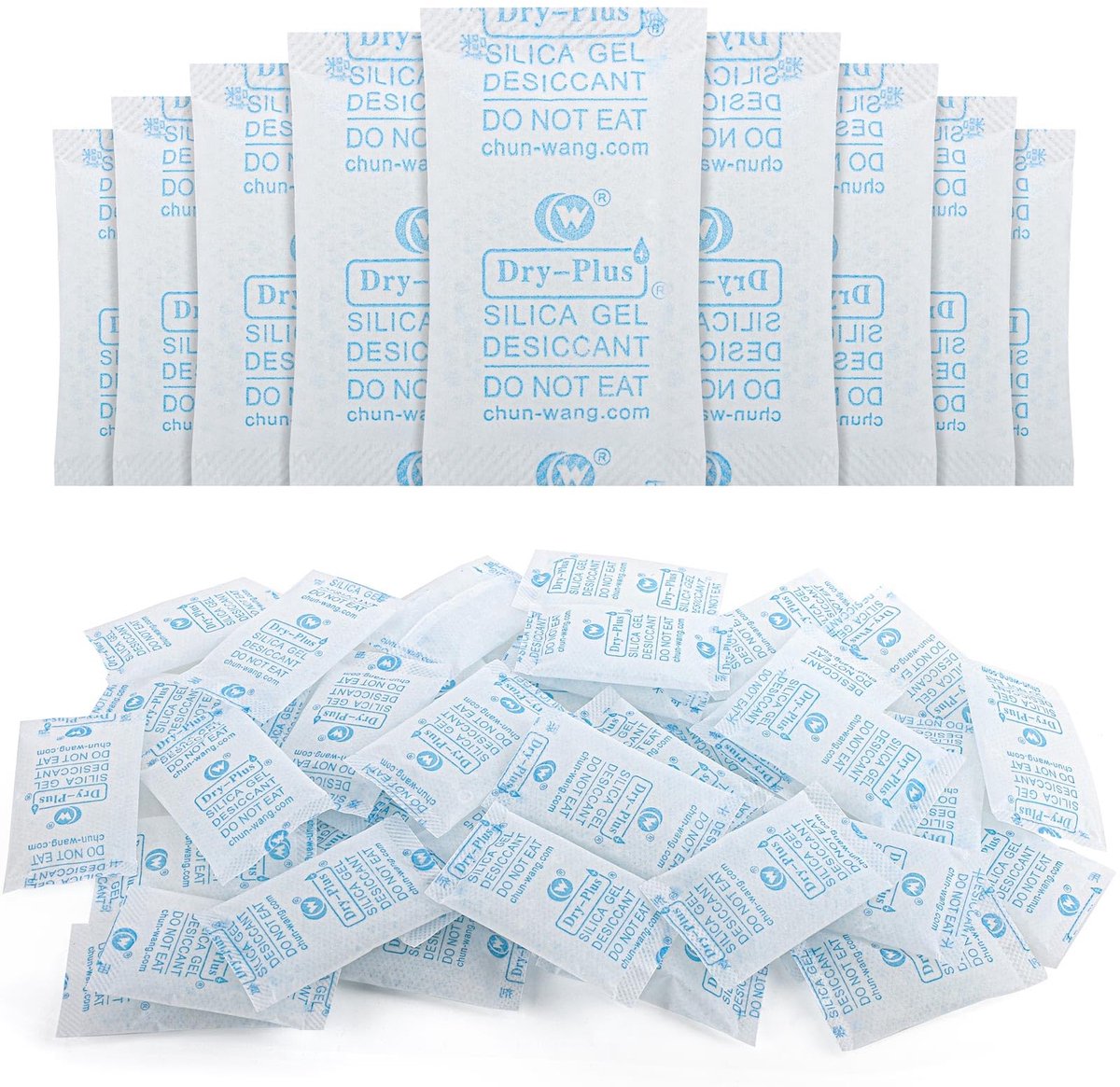 Dailygoods - 60 Stuks Silica Gel Pouches - Voedsel Desiccant voor Vochtabsorptie