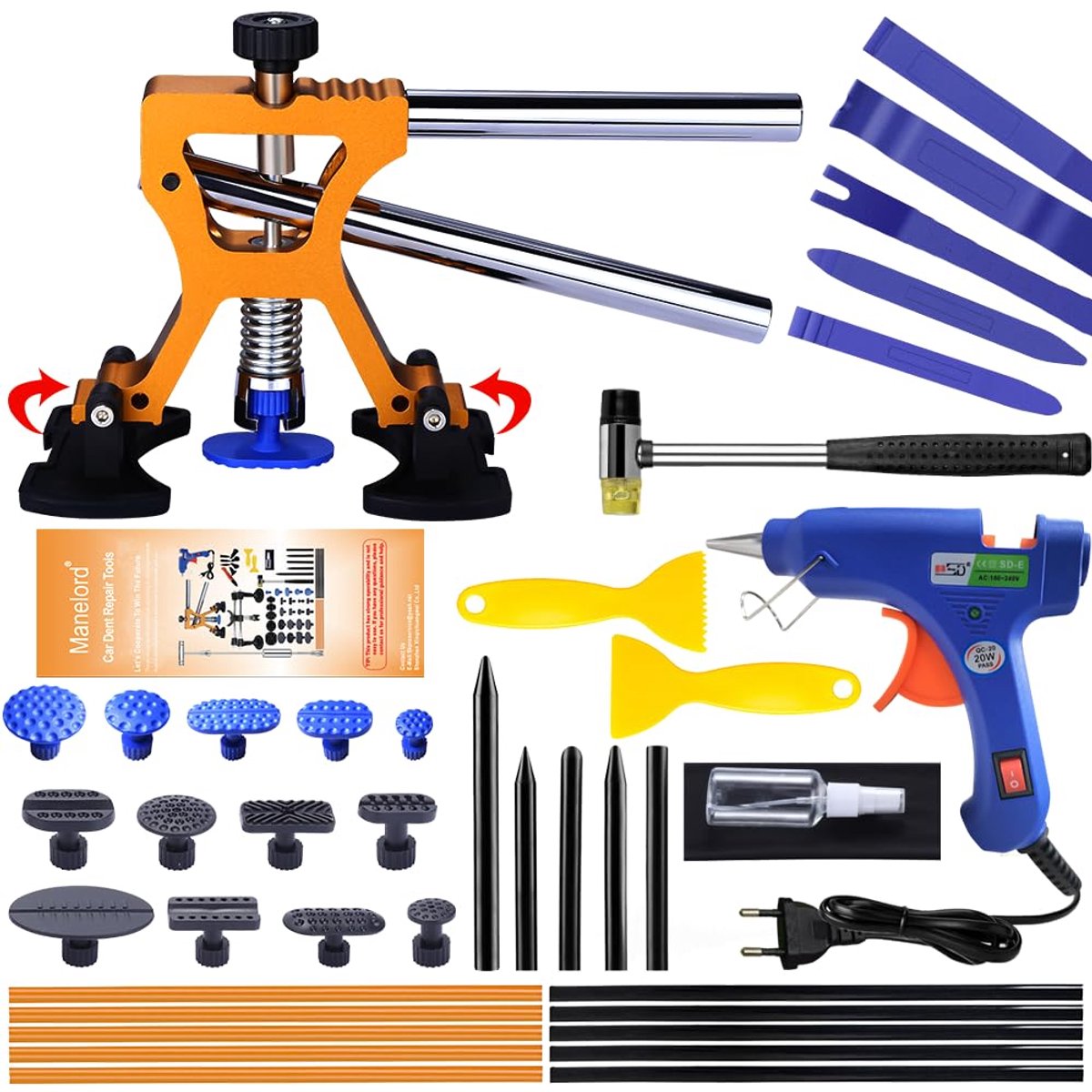 SnelShoppen - Auto Deuken Reparatieset - Deuktrekker Kit voor Doe-Het-Zelf Auto's, Handzaam, Effectief, Inclusief Accessoires, Ideaal voor Wasstraat e