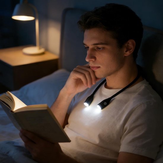 Nek Leeslamp - Boeklamp LED - Lezen in Bed - 3 Kleuren Continu - Verstelbare Arm - Zwart — afbeelding 4