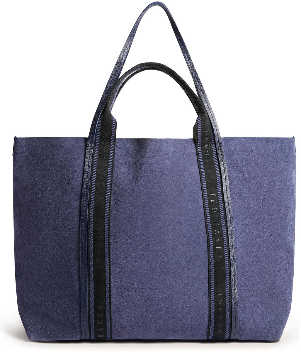 Ted Baker Leren shopper Laurrel Suede Webbing Detail Large Shopper Dk - Blue donkerblauw