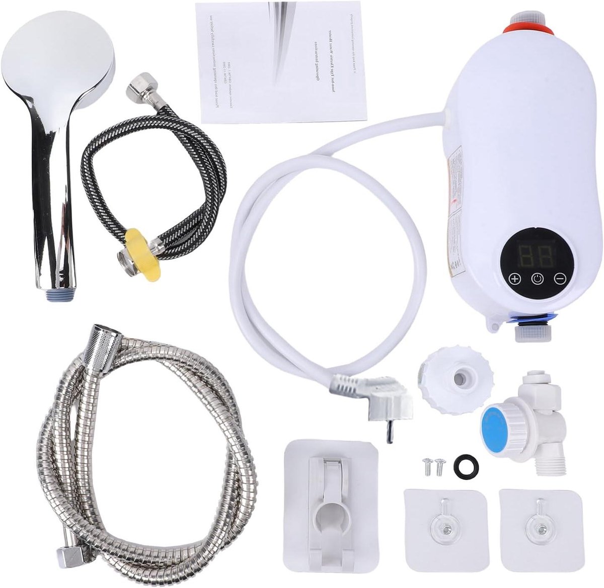 Mini Elektrische Boiler - Compacte Waterverwarmer - Direct Douchen - LED Touchscreen Bediening - 28 x 27 x 12 cm