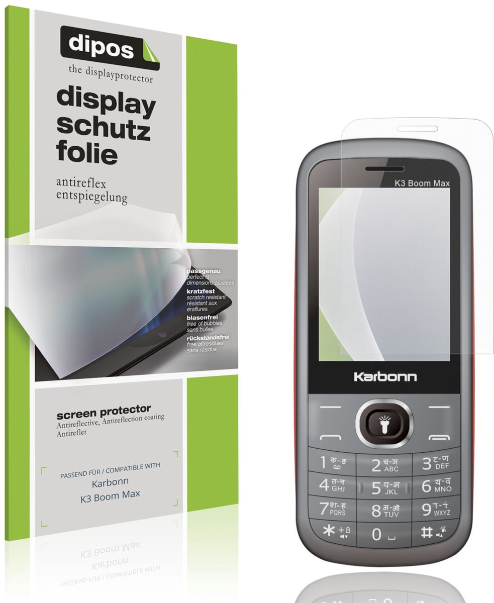 dipos – 4x Matte Beschermfolie geschikt voor Karbonn K3 Boom Max | Krasbestendige & antireflecterende Screenprotector Ultra-Thin