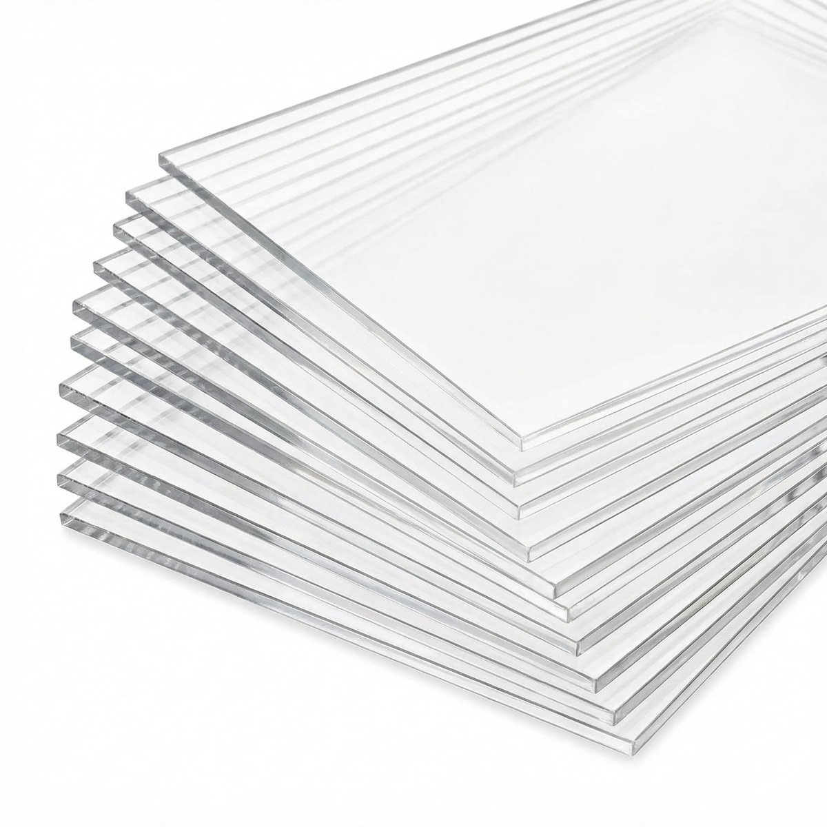 Dailygoods - 10 Stuks Acrylplaat Plexiglas - Duidelijke Perspex Vellen voor Foto's en Projecten